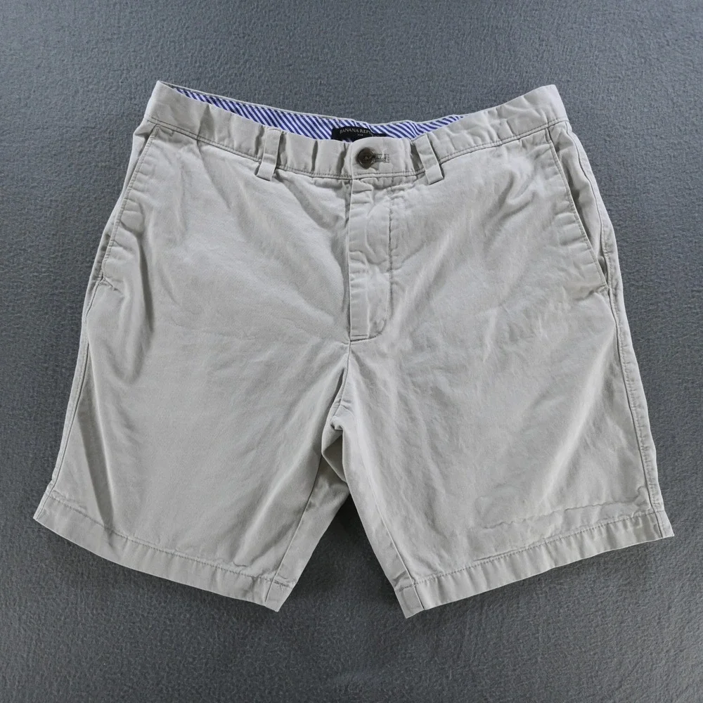 Banana Republic Mens Aiden Slim Fit Chino‎ Shorts 33 Khaki Tan